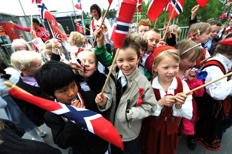 Solfylt 17. mai på halvøya