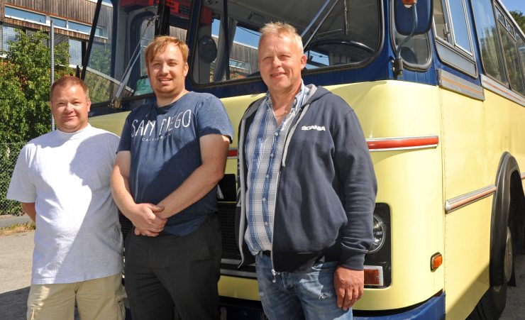 Veteranbussene på utstilling